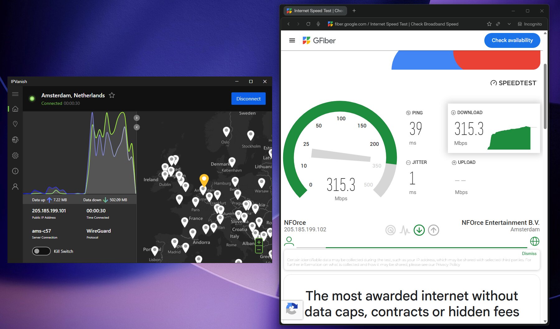 IPVanish Speedtest
