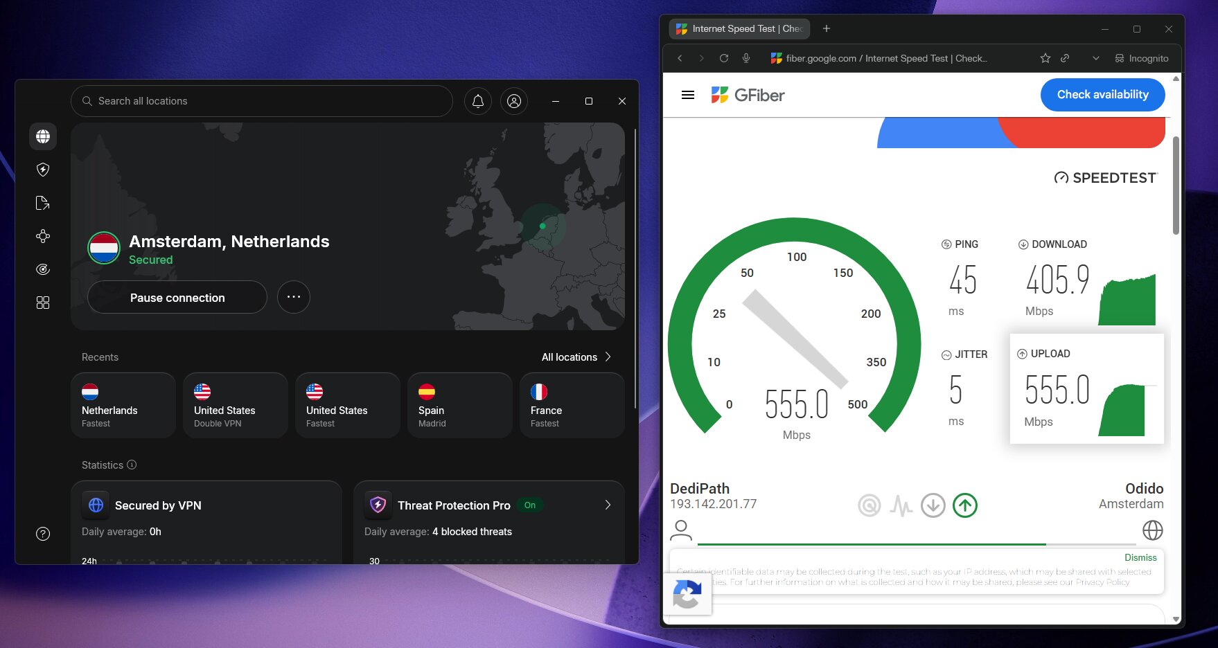 NordVPN Speedtest