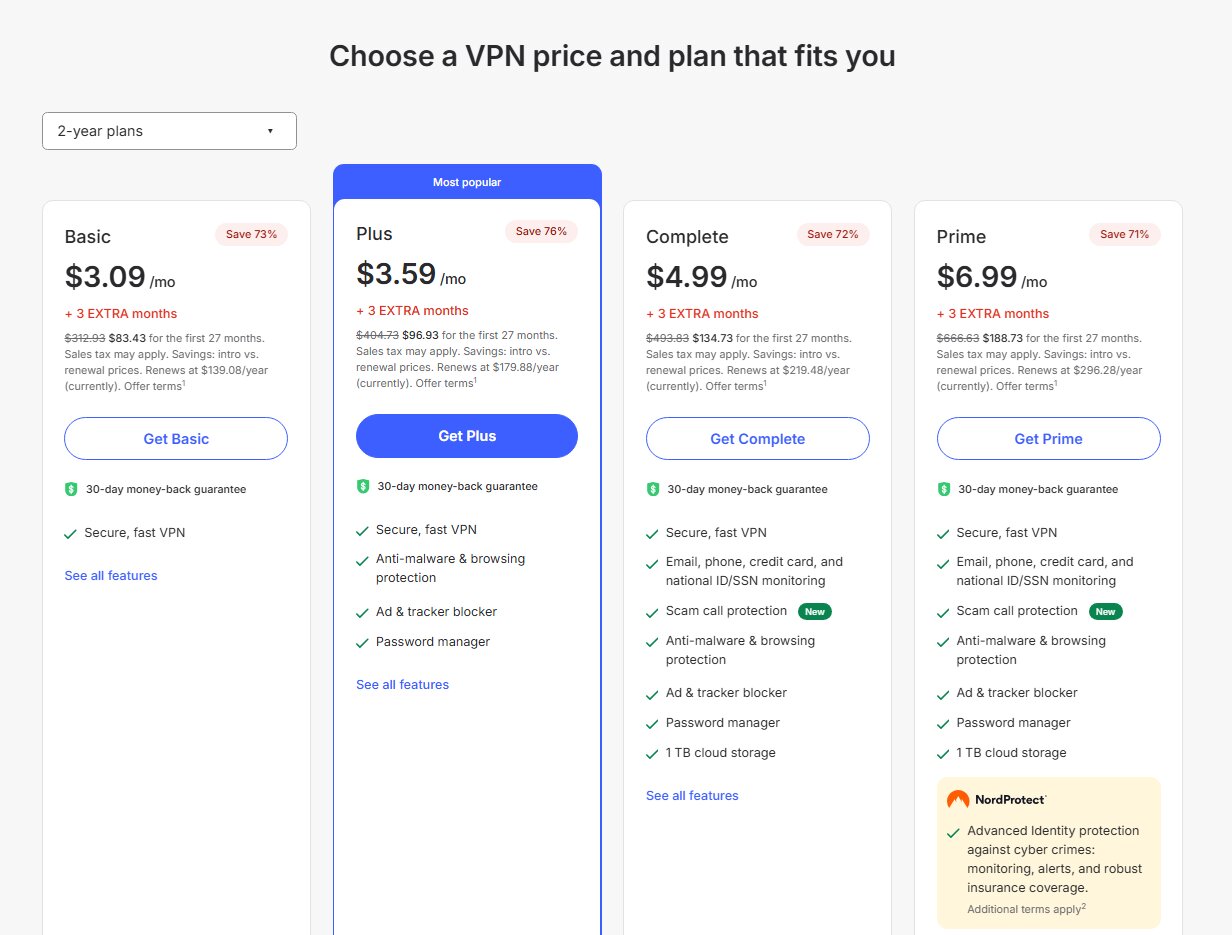 NordVPN Pricing
