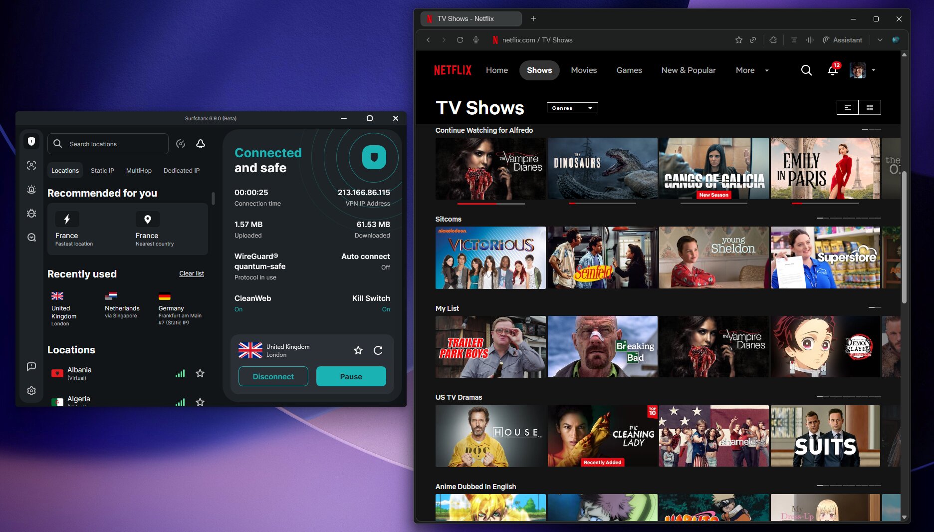 Streaming Netflix with Surfshark 