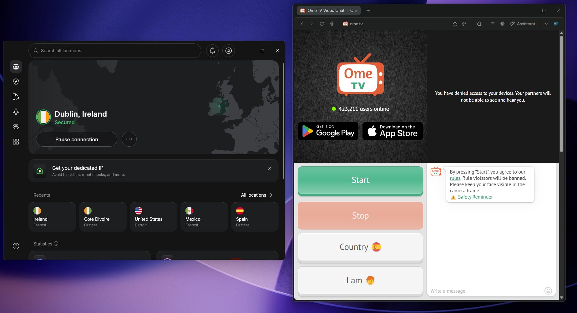 NordVPN Best VPN for OmeTV