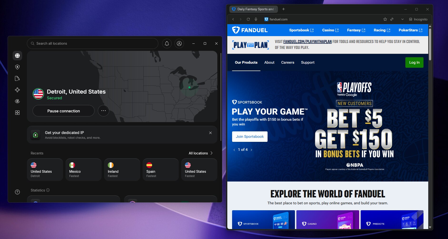 NordVPN Best VPNs for FanDuel
