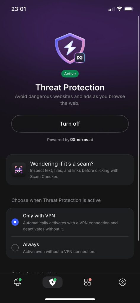 NordVPN in iOS