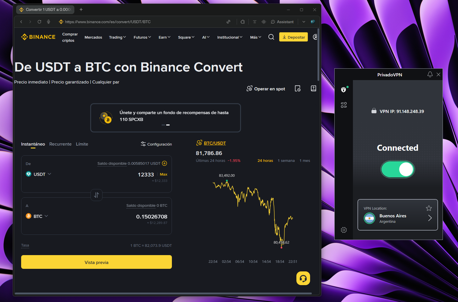 4. PrivadoVPN Cheapest VPN and best free VPN for Binance