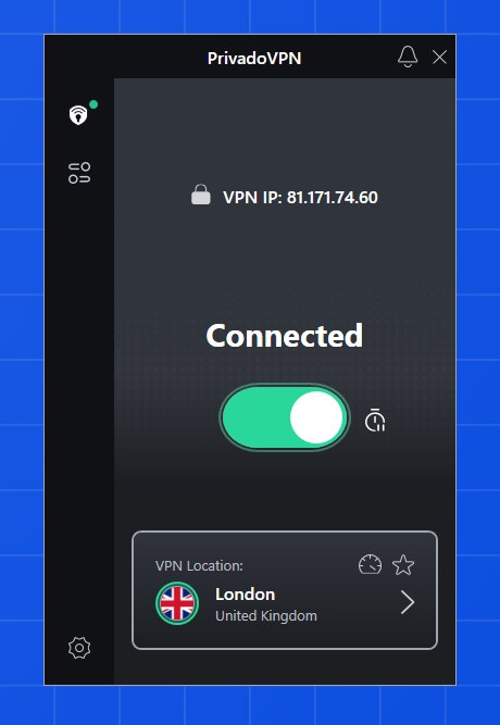 PrivadoVPN UK