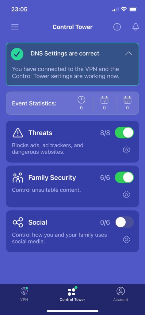 PrivadoVPN in iOS
