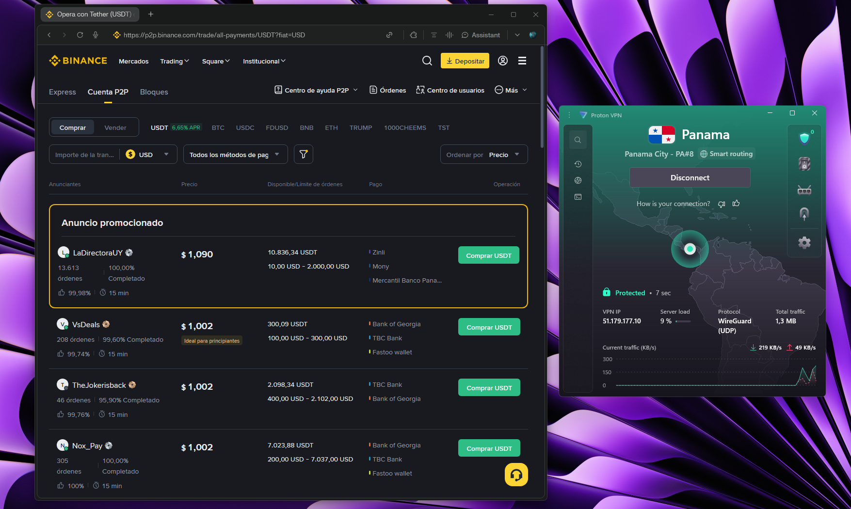 Proton VPN Binance