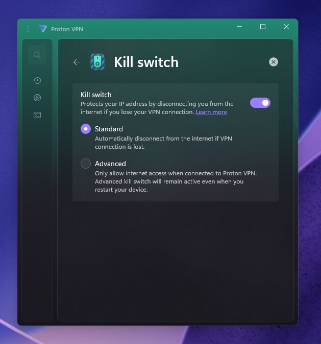 Proton VPN Kill switch