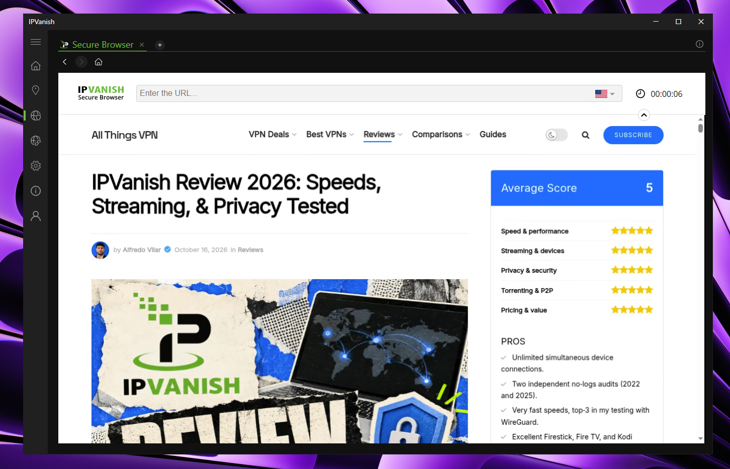 Secure Browser IPVanish
