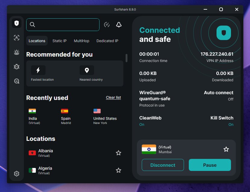 Surfshark Best VPN for India