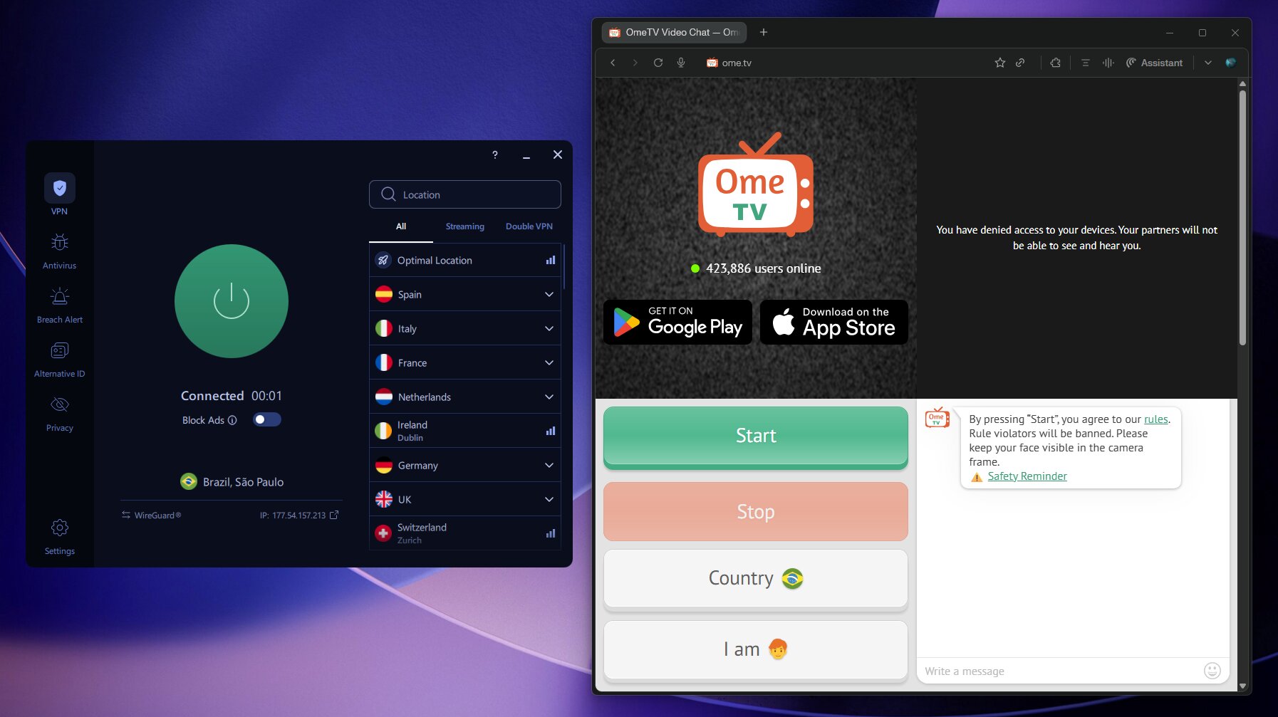 VeePN Best VPN for OmeTV
