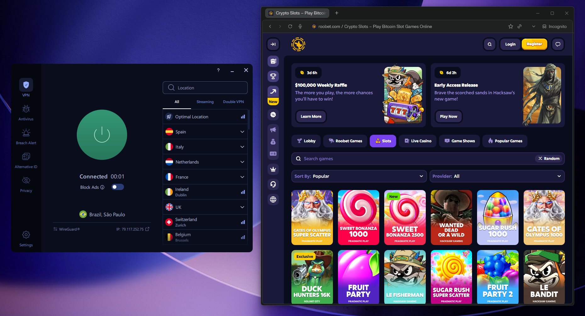VeePN Best VPN for Roobet